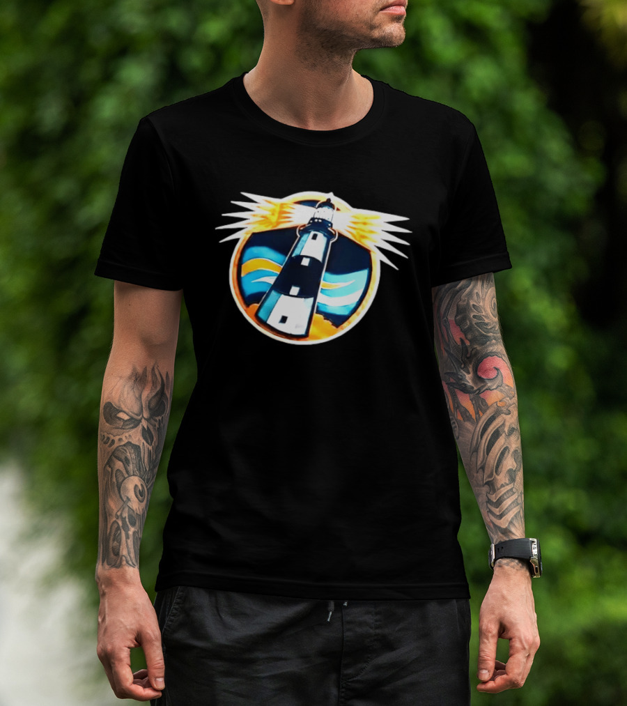 New York Islanders Navy Lighthouse буккаịt Sports Realistic Team Concept T-Shirt