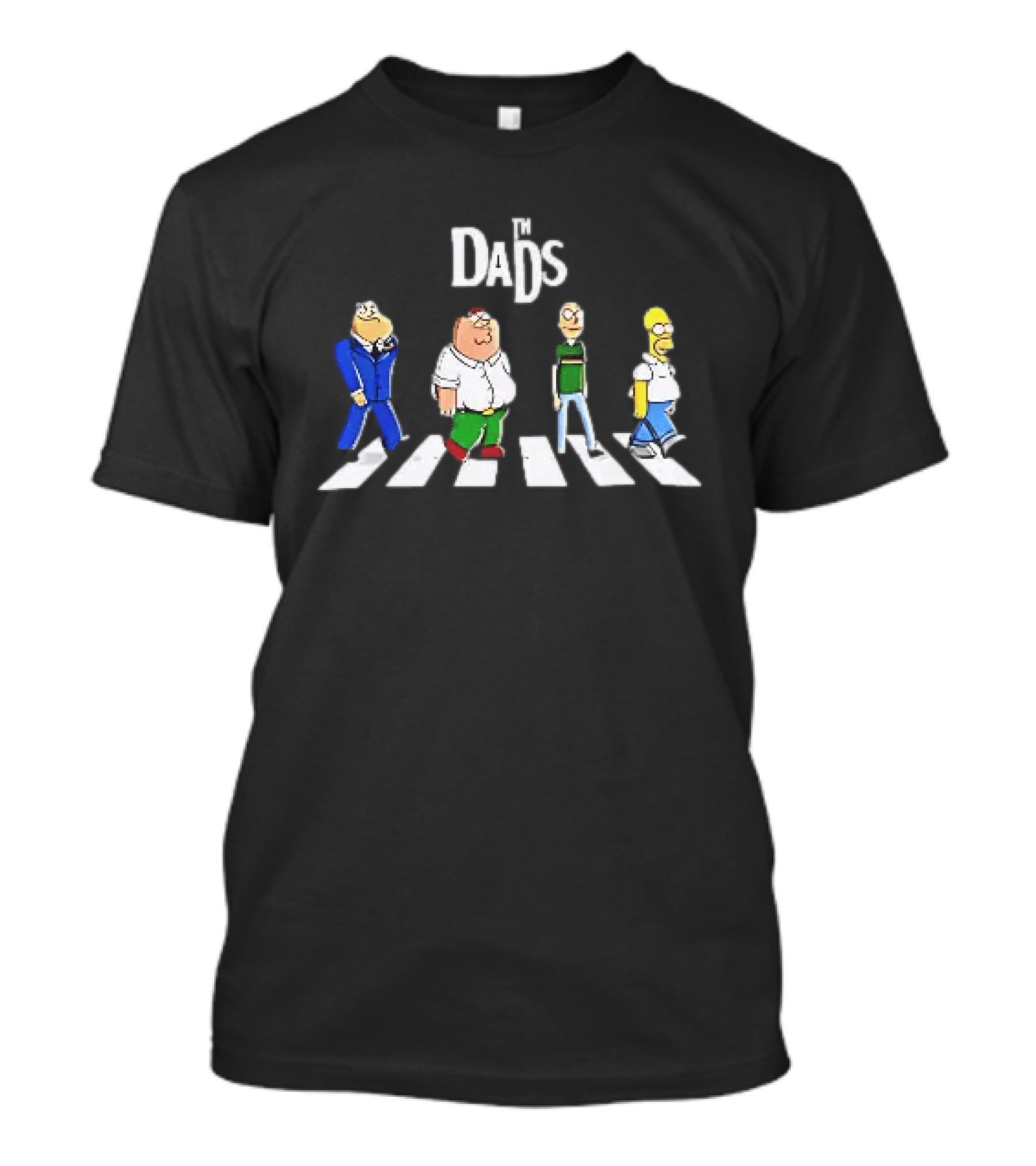 Dads Stan Smith Peter Griffin Jerry Smith Homer Simpson Abbey Road T-Shirt