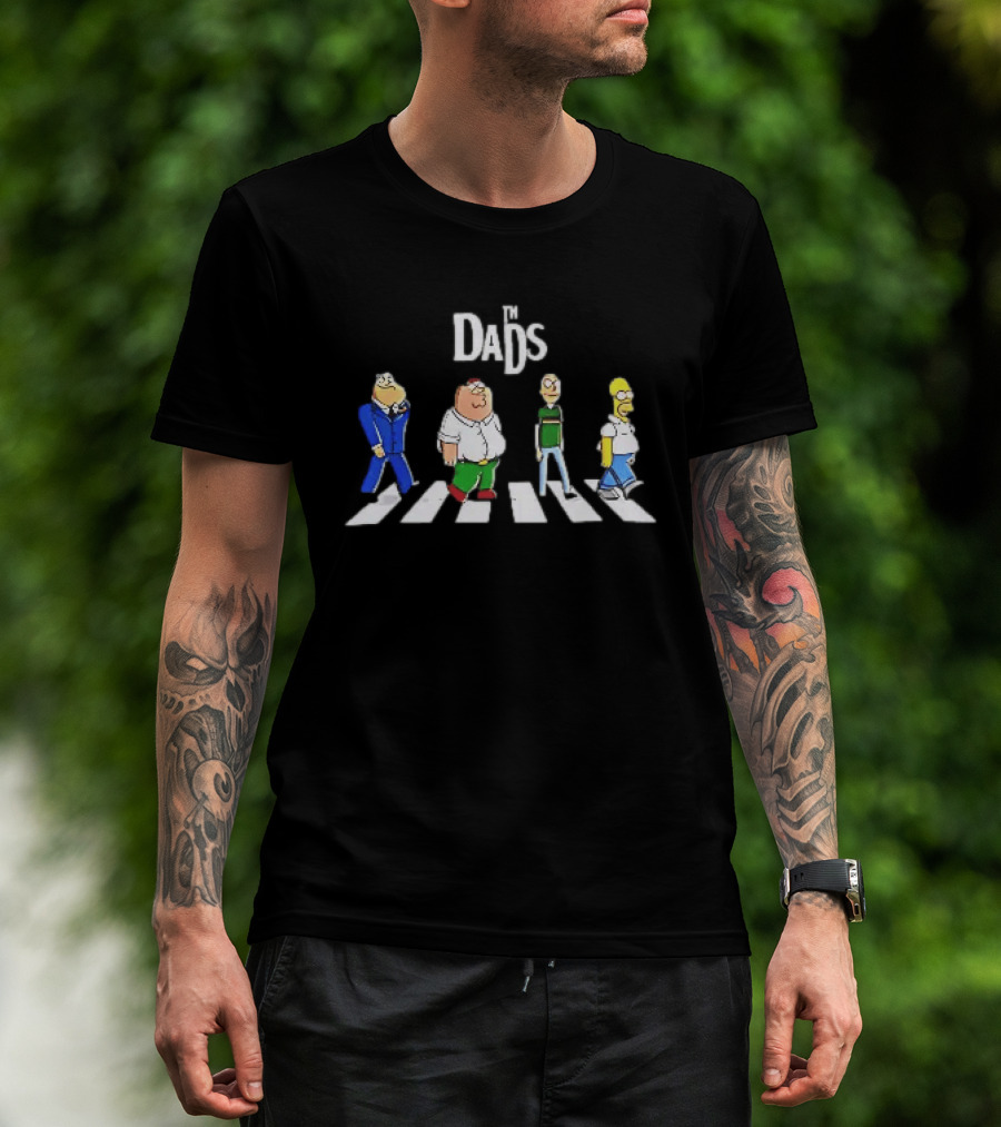 Dads Stan Smith Peter Griffin Jerry Smith Homer Simpson Abbey Road T-Shirt