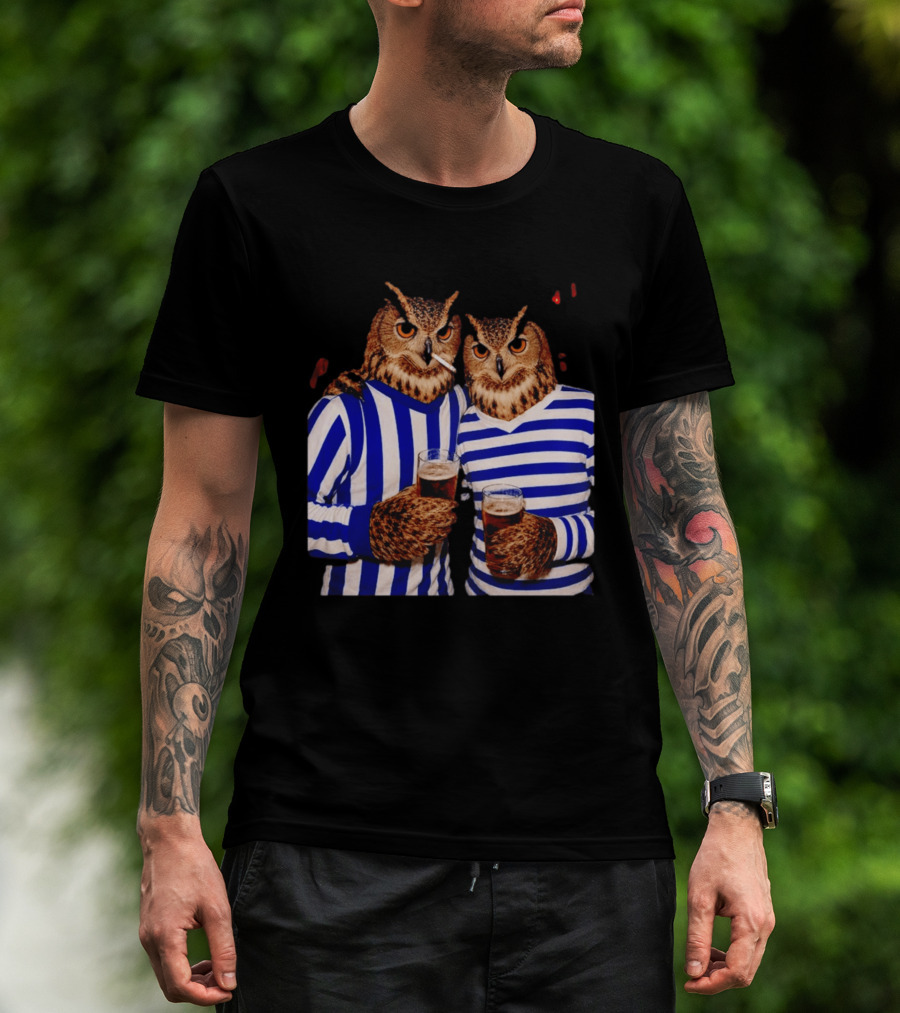 The Owls Night Out Classic Football Smoking Beer Party T-Shirt