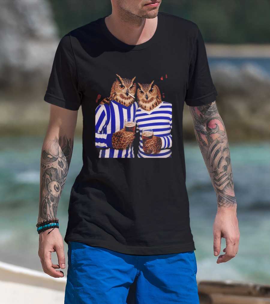 The Owls Night Out Classic Football Smoking Beer Party T-Shirt