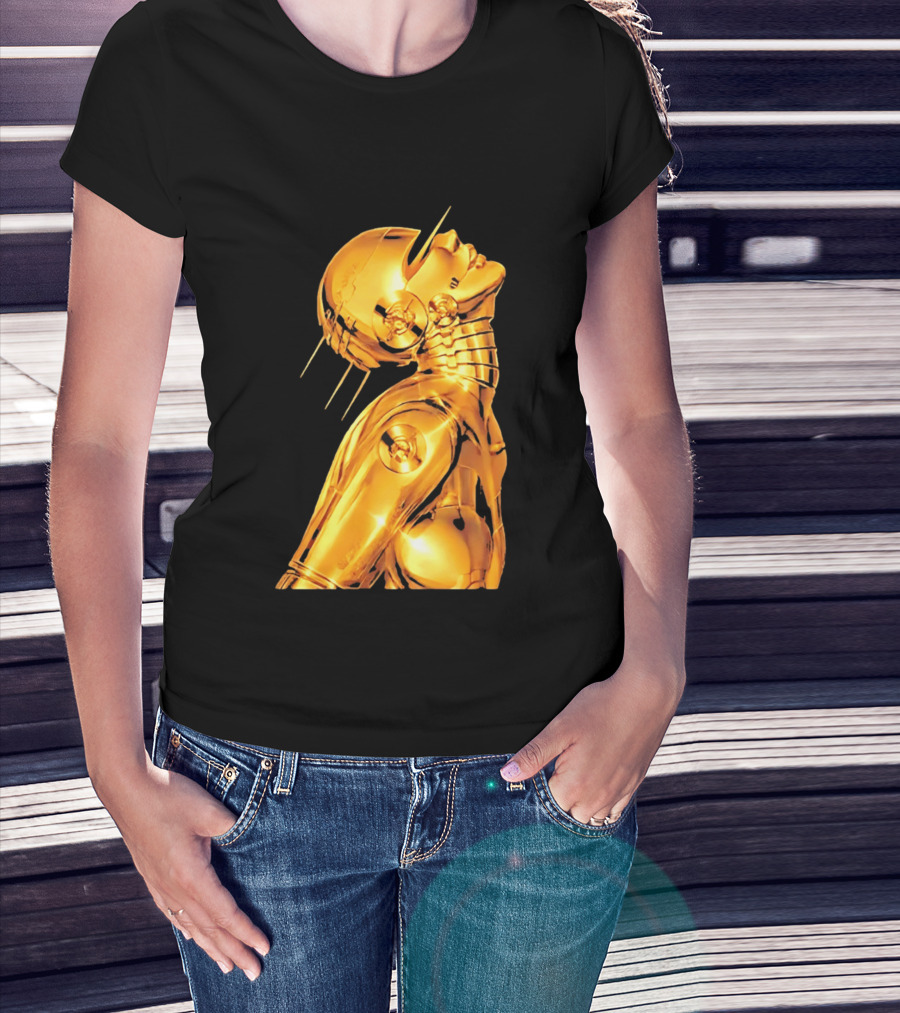 The Weeknd Echoes Of Silence Golden Futuristic Robot T-Shirt