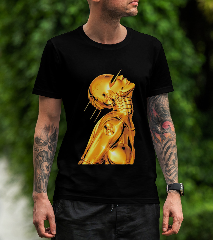 The Weeknd Echoes Of Silence Golden Futuristic Robot T-Shirt