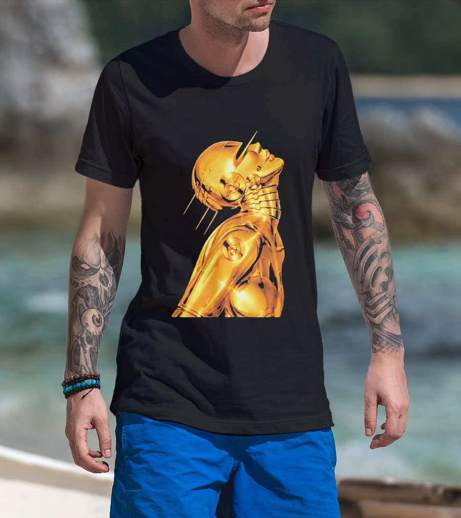 The Weeknd Echoes Of Silence Golden Futuristic Robot T-Shirt