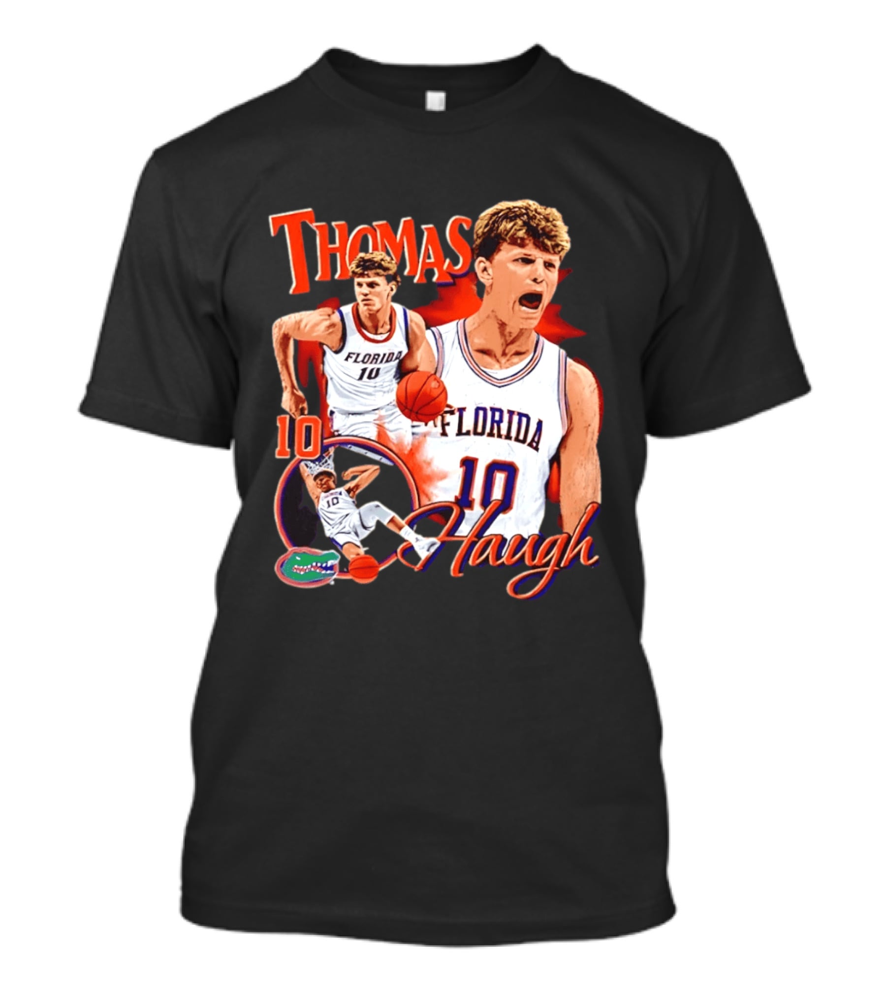 Thomas Haugh Florida Gators Basketball 10 NCAA Player T-Shirt