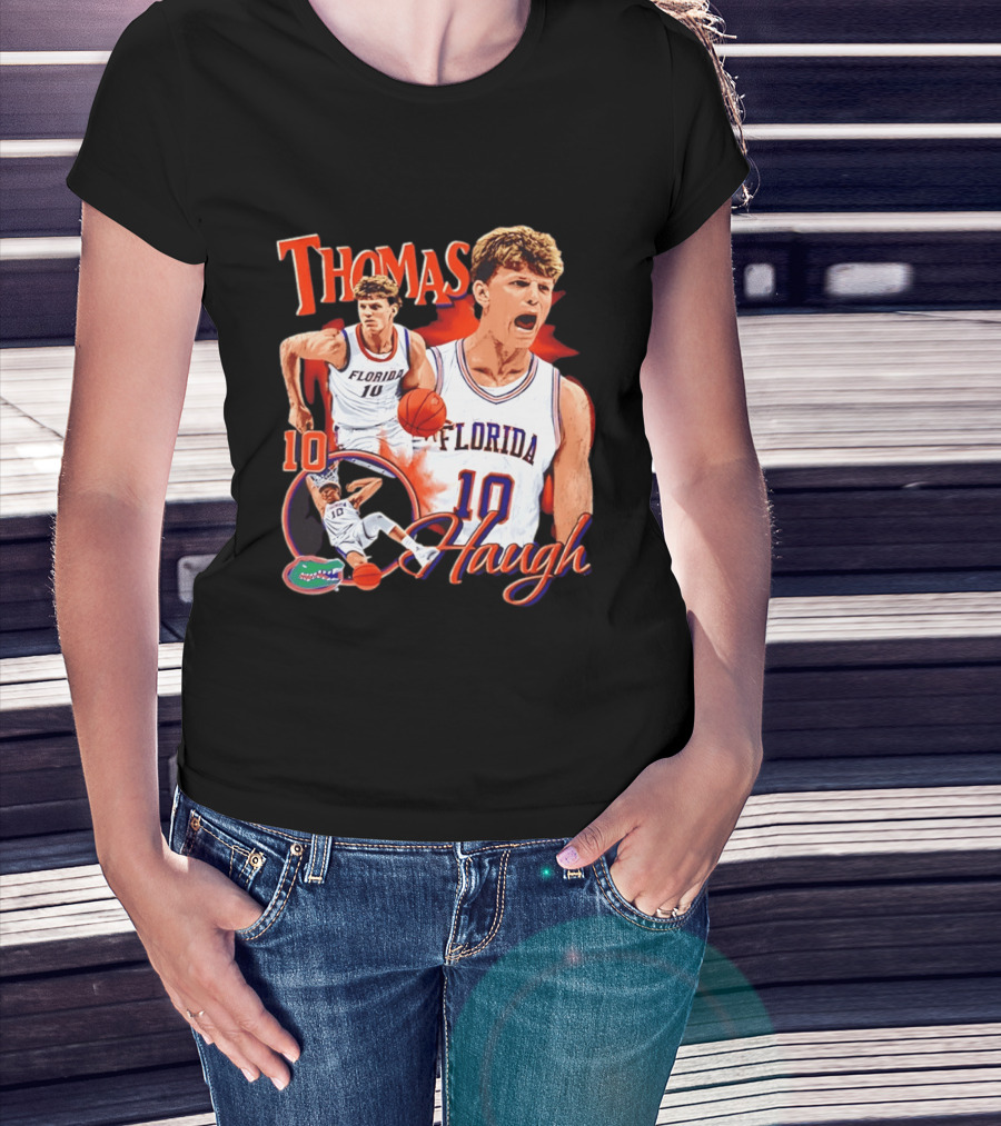 Thomas Haugh Florida Gators Basketball 10 NCAA Player T-Shirt