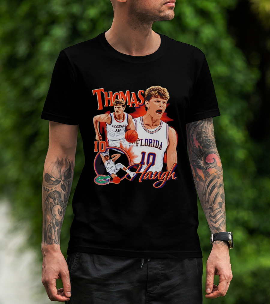 Thomas Haugh Florida Gators Basketball 10 NCAA Player T-Shirt