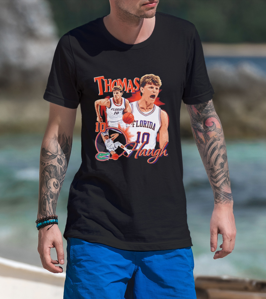 Thomas Haugh Florida Gators Basketball 10 NCAA Player T-Shirt