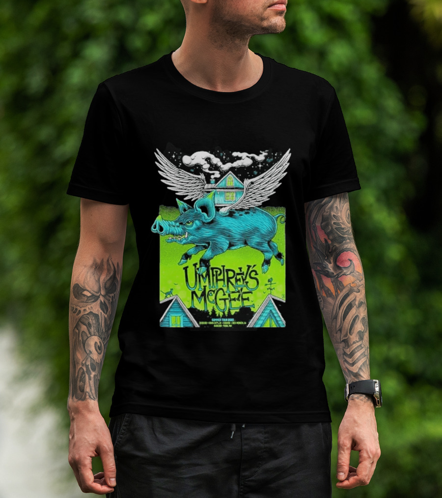 Umphrey's McGee Winged Pig Summer Tour 2026 Iowa City Des Moines Yuba T-Shirt