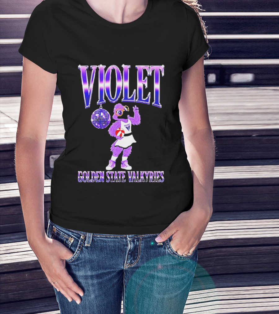Violet Disco Golden State Valkyries Volleyball T-Shirt