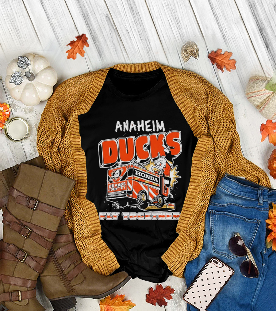 Anaheim Ducks Orange County Honda Fly Together T-Shirt