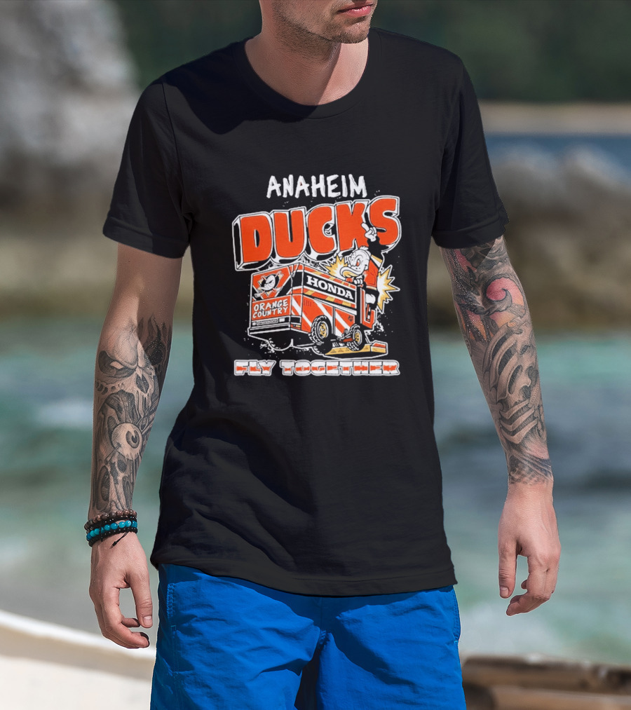 Anaheim Ducks Orange County Honda Fly Together T-Shirt