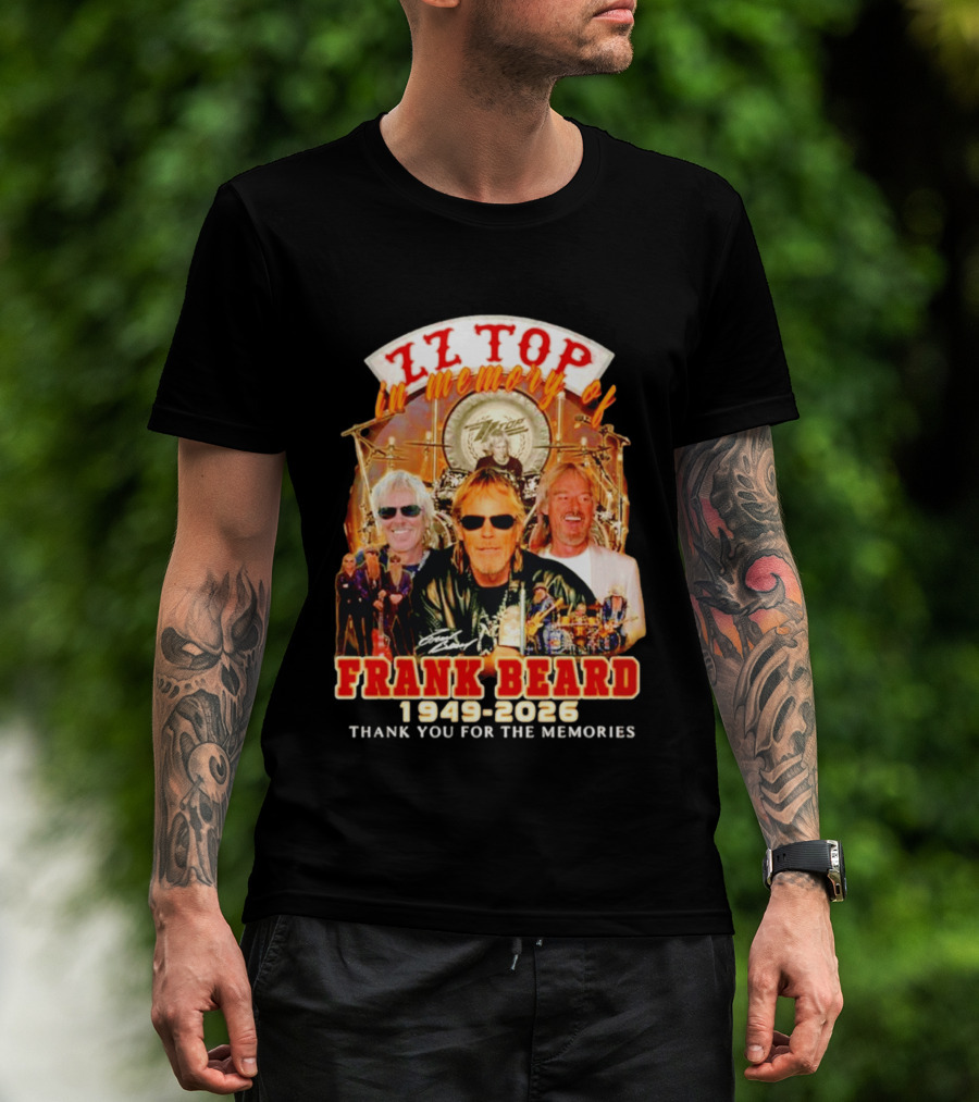 ZZ Top Frank Beard 1949 2026 In Memory Thank You For The Memories T-Shirt