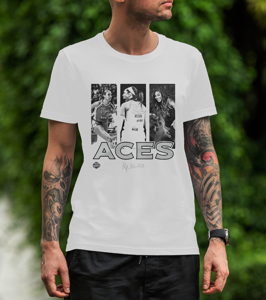 Las Vegas Aces A'ja Wilson 22 WNBA Team Player Hustle T-Shirt