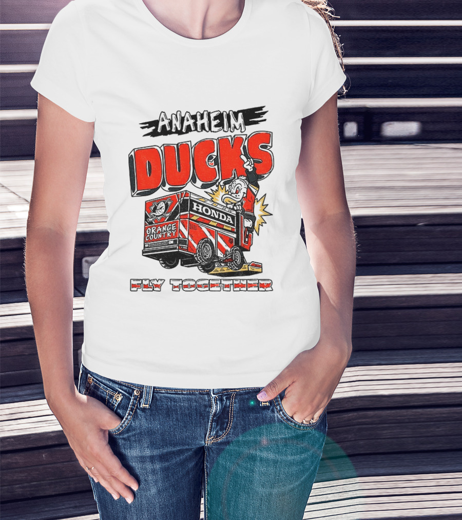 Anaheim Ducks Hockey Create Culture Honda Fly Together T-Shirt