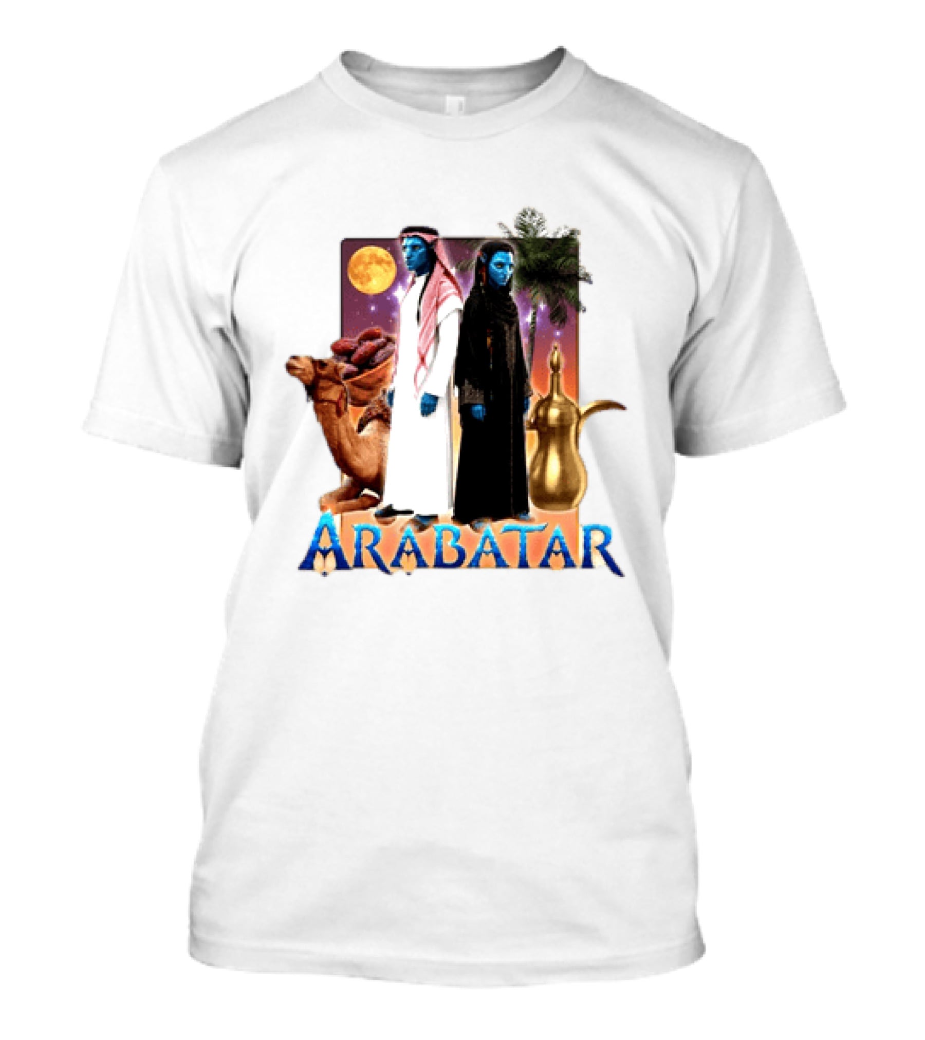 ARABATAR Fantasy Characters With Camel Dates Kettle Palm Moon T-Shirt
