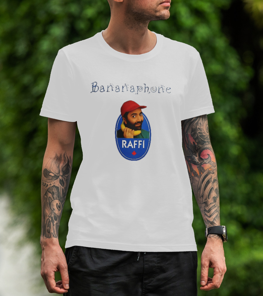 Bananaphone Raffi Bearded Man With Yellow Banana And Red Cap T-Shirt