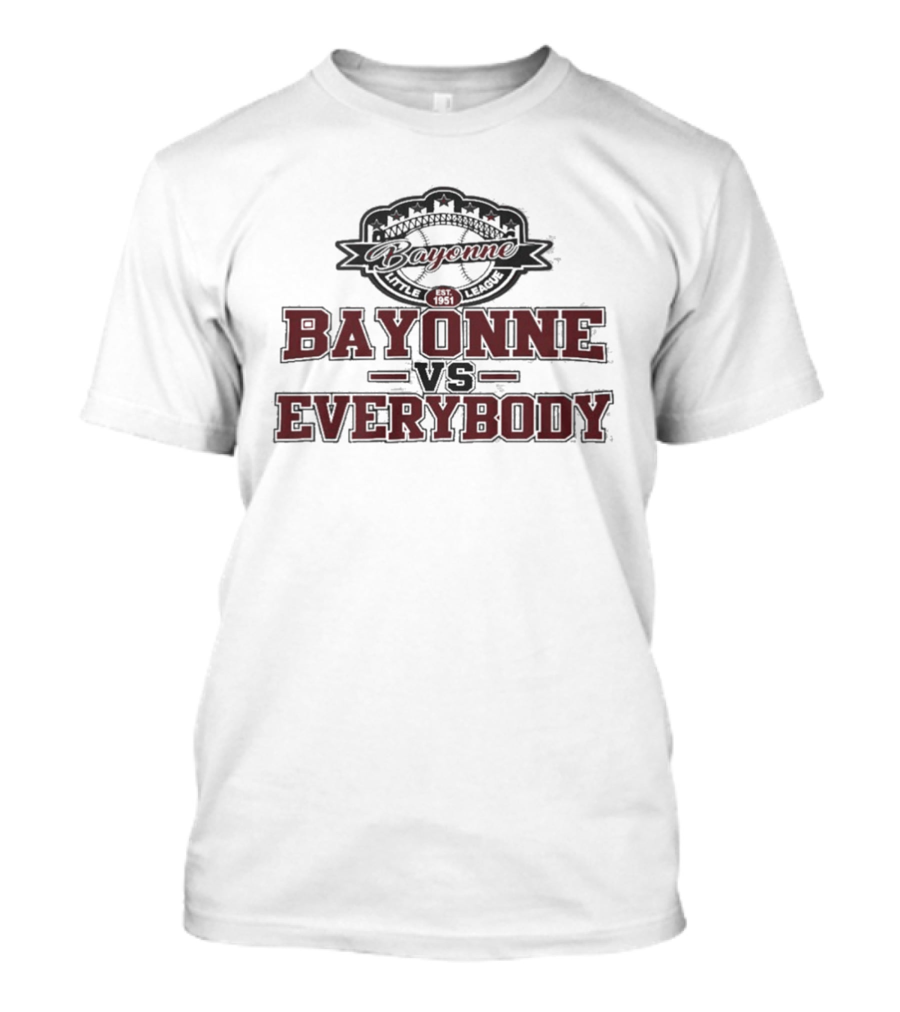 Bayonne Little League Vs Everybody Established 1951 T-Shirt