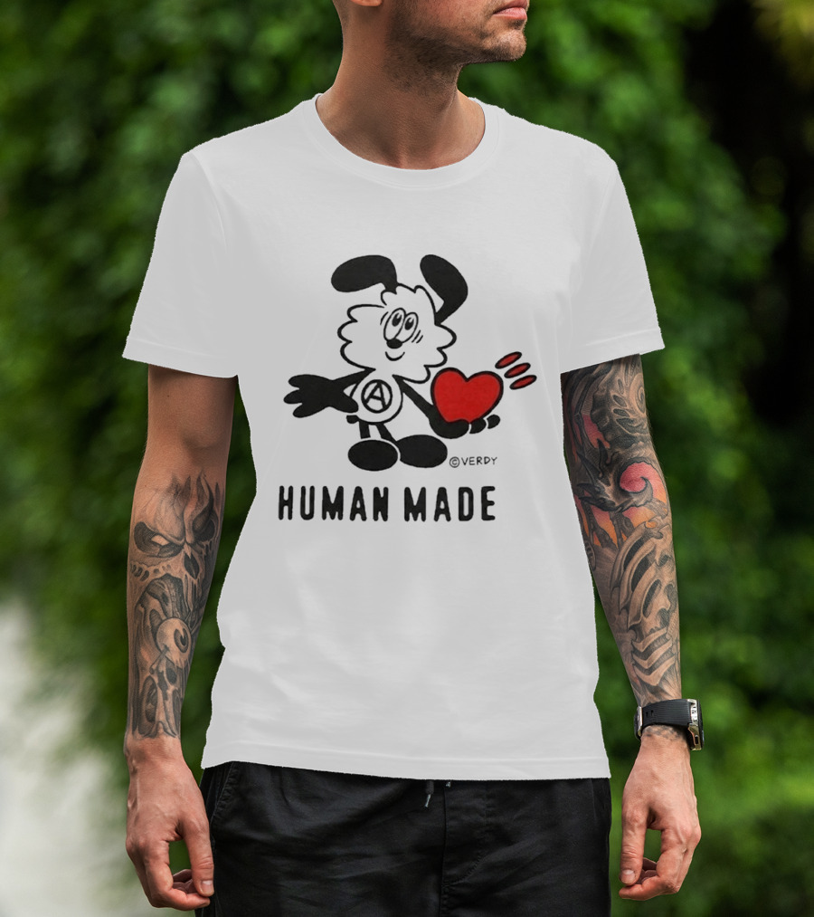 HUMAN MADE X VERDY BTS JHope Heart Character In Toronto T-Shirt