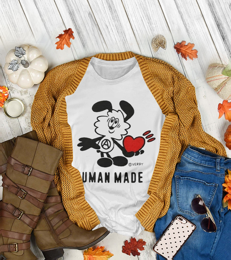 HUMAN MADE X VERDY BTS JHope Heart Character In Toronto T-Shirt