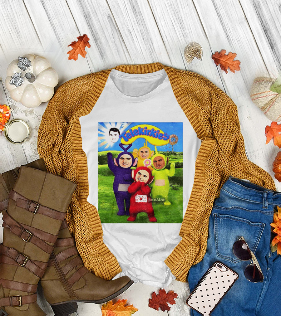 Charlie Kirk Telekirkies Meme Teletubbies Parody Face Swap T-Shirt