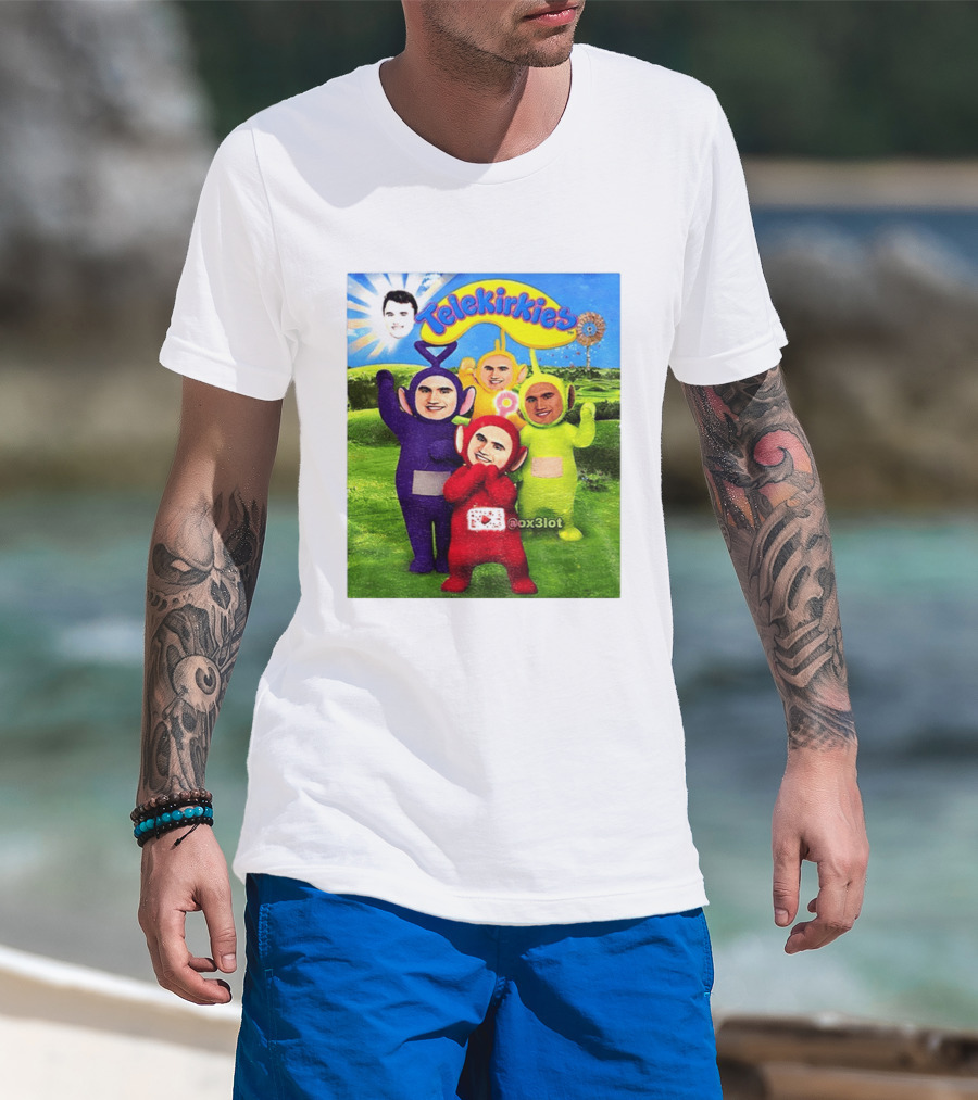 Charlie Kirk Telekirkies Meme Teletubbies Parody Face Swap T-Shirt