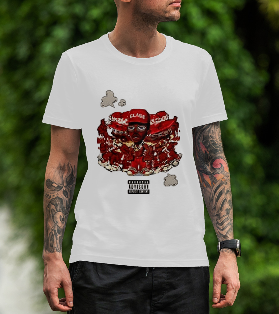 Parental Advisory Explicit Content Tyler The Creator Glass Red Hat T-Shirt