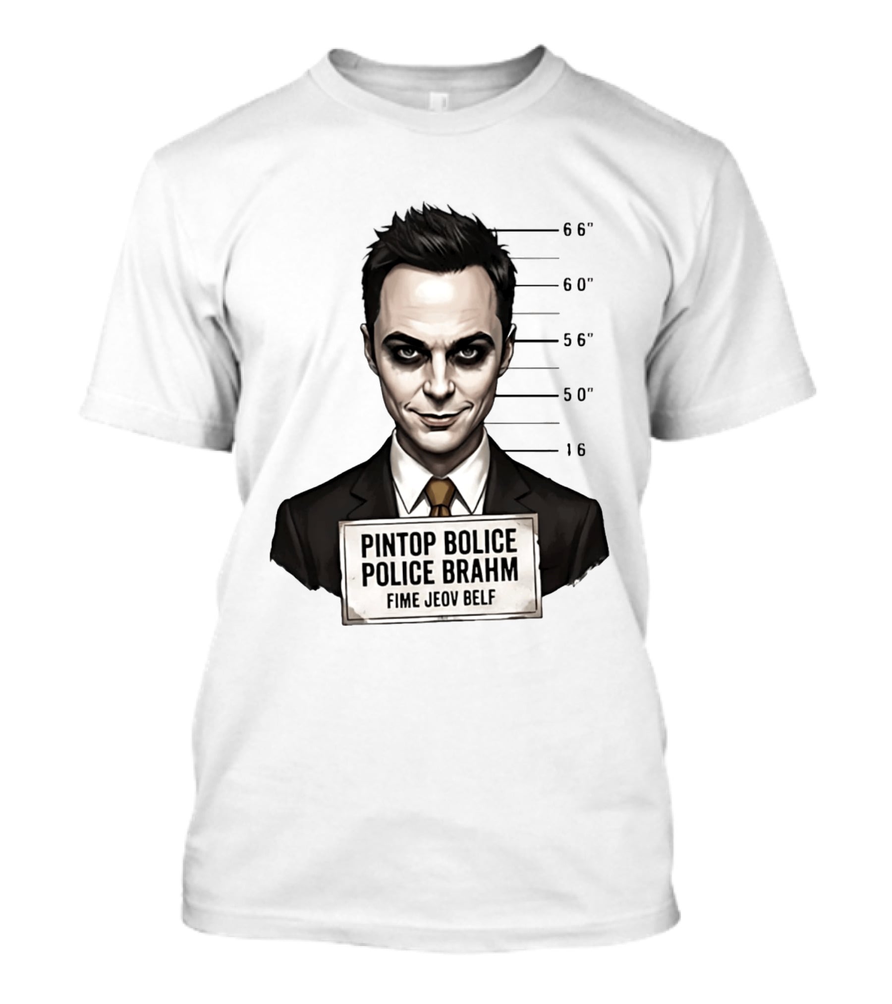 Sheldon Cooper Shot Parody Pintop Police Joker T-Shirt