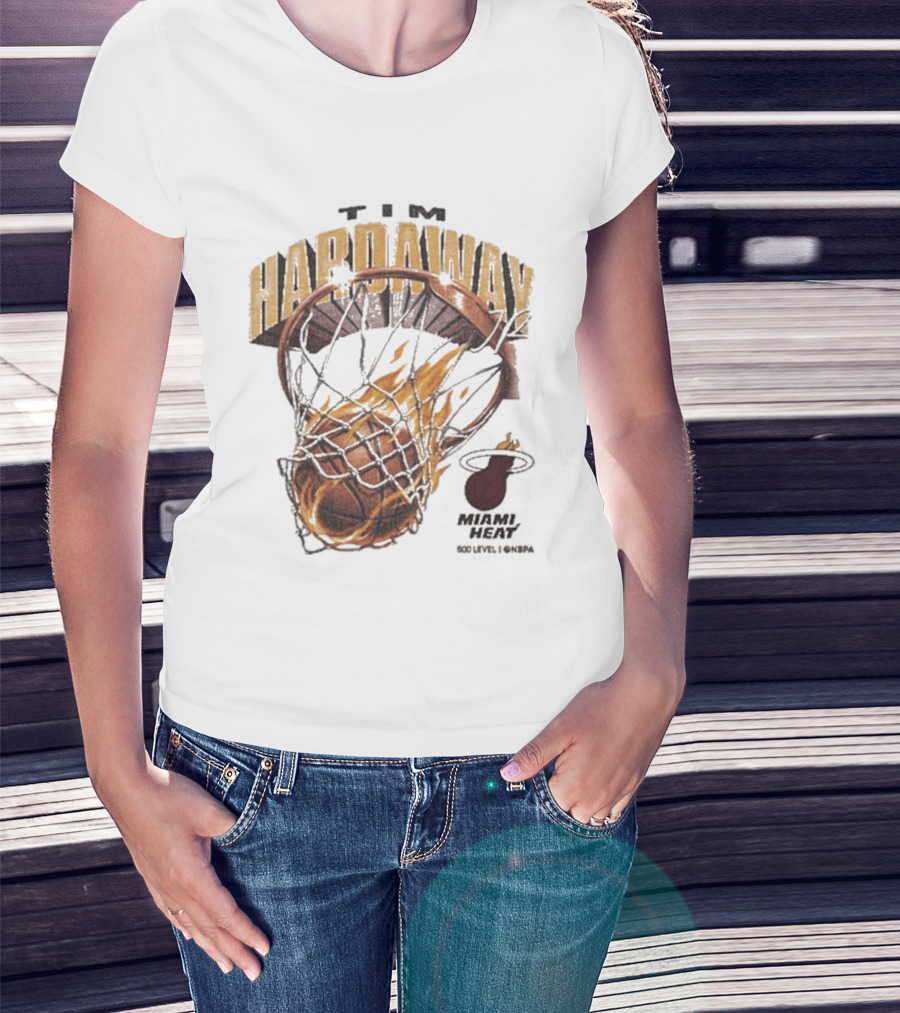 Tim Hardaway Miami Heat Basketball Flames Collier County T-Shirt