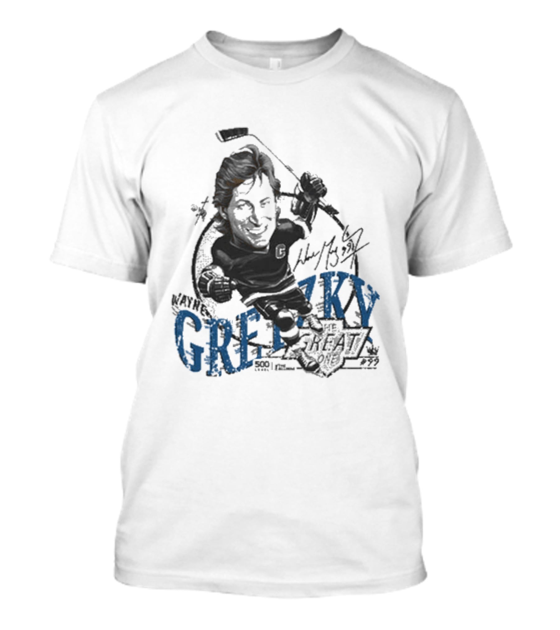 Wayne Gretzky Los Angeles Kings Bruce Stark Collection Wave 99 Hockey 1992 Edition T-Shirt