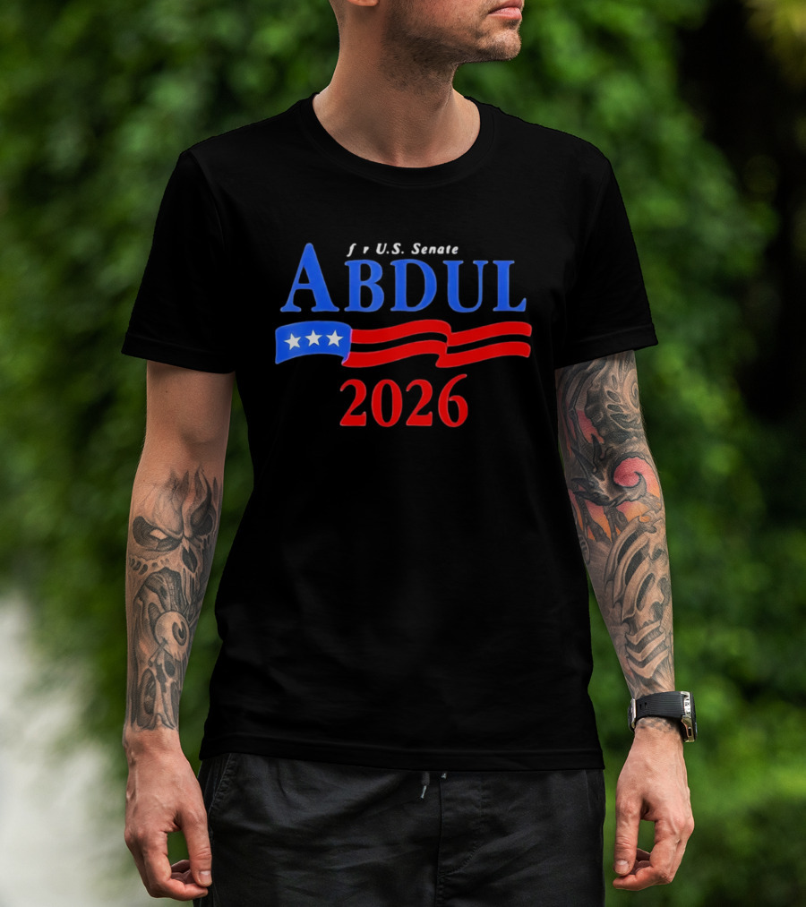 ABDUL 2026 US Senate Campaign Vintage Patriotic Stars And Stripes T-Shirt