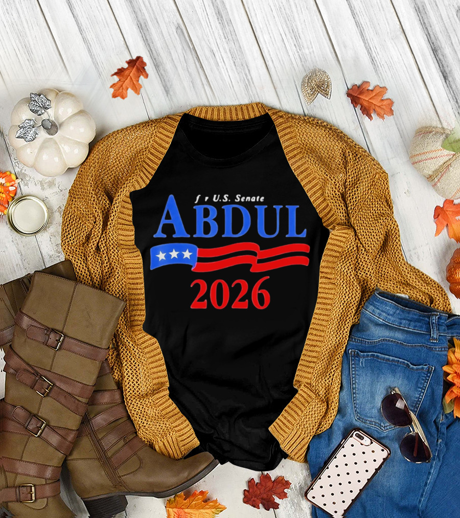 ABDUL 2026 US Senate Campaign Vintage Patriotic Stars And Stripes T-Shirt