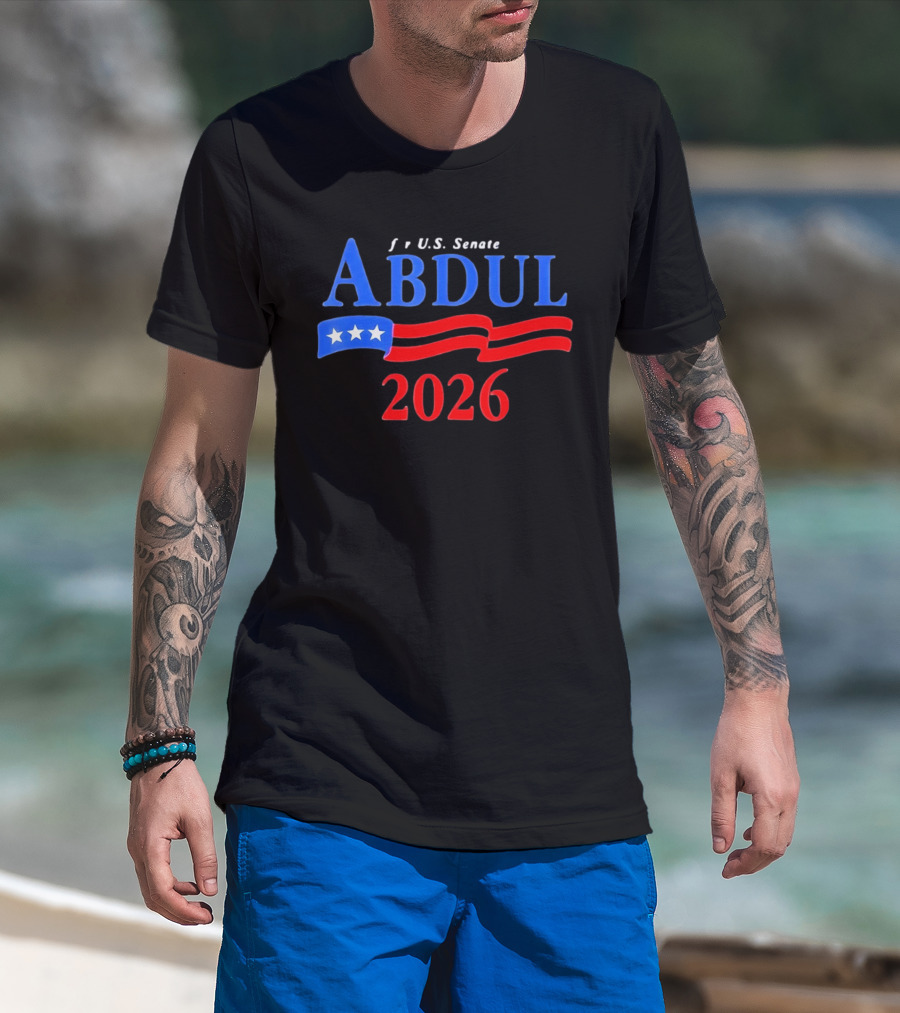 ABDUL 2026 US Senate Campaign Vintage Patriotic Stars And Stripes T-Shirt