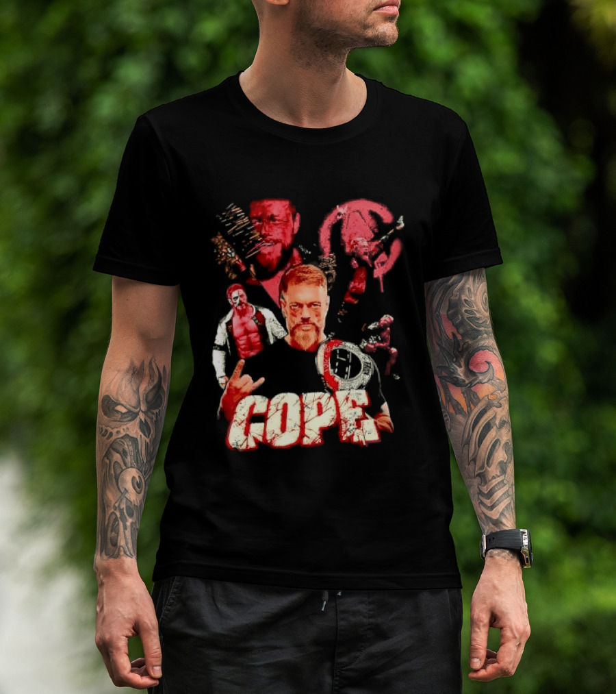 Adam Copeland Wrestling Pose Cope AEW Iconic Red T-Shirt