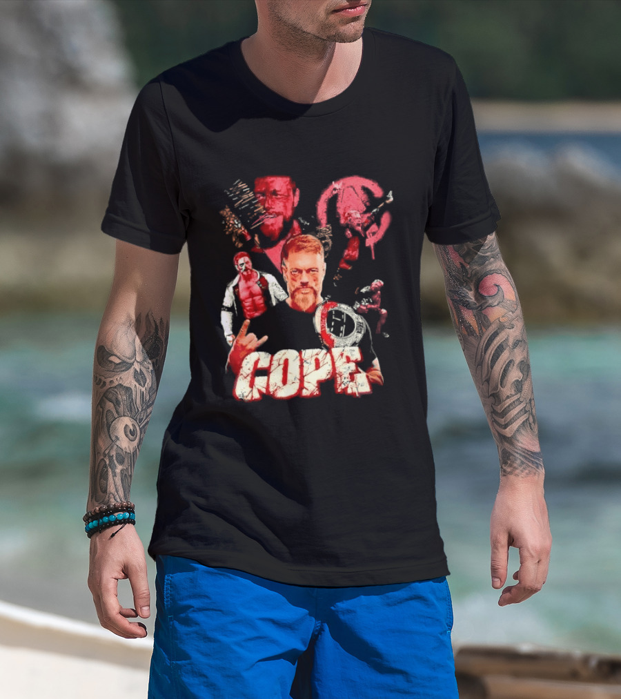 Adam Copeland Wrestling Pose Cope AEW Iconic Red T-Shirt