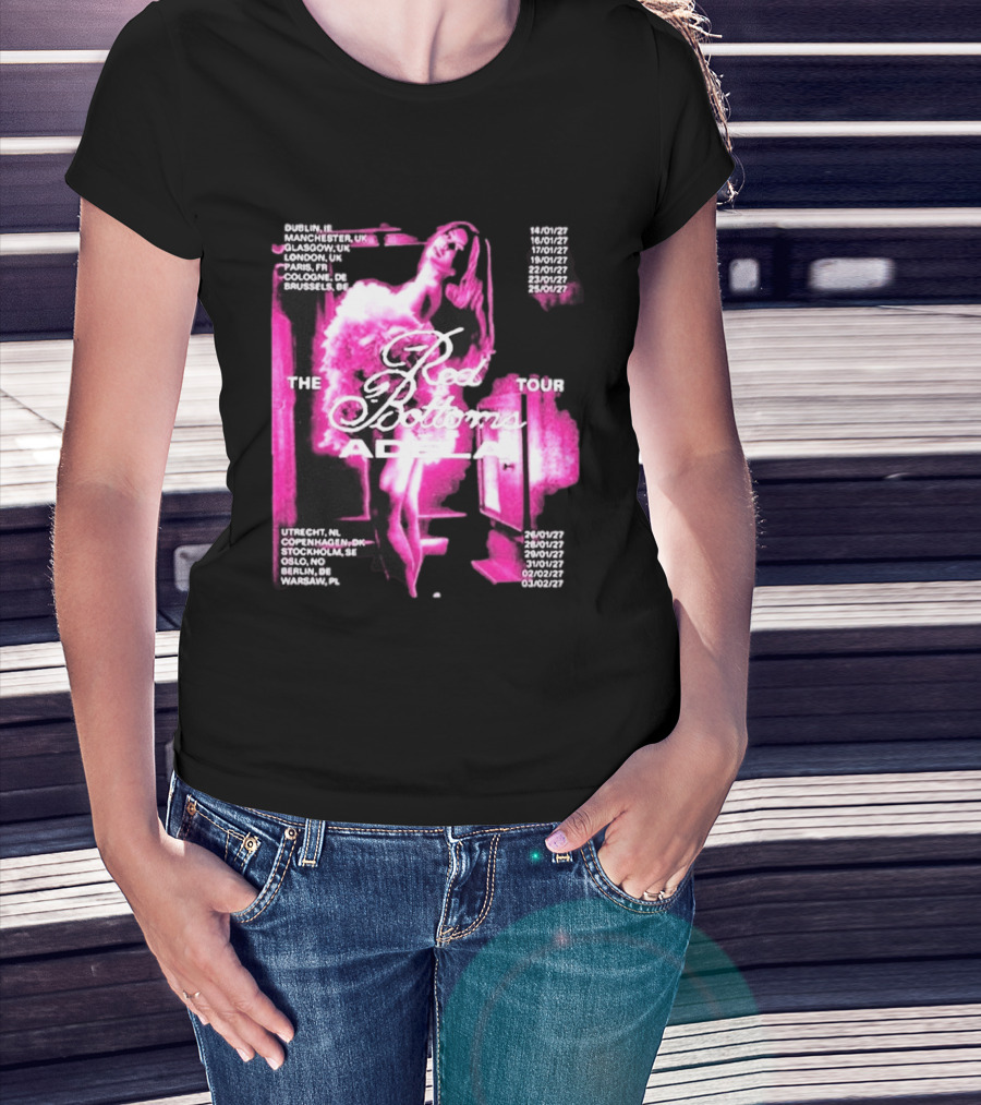 Adela Jergova The Red Bottoms Europe Tour 2026 Dates And Cities T-Shirt