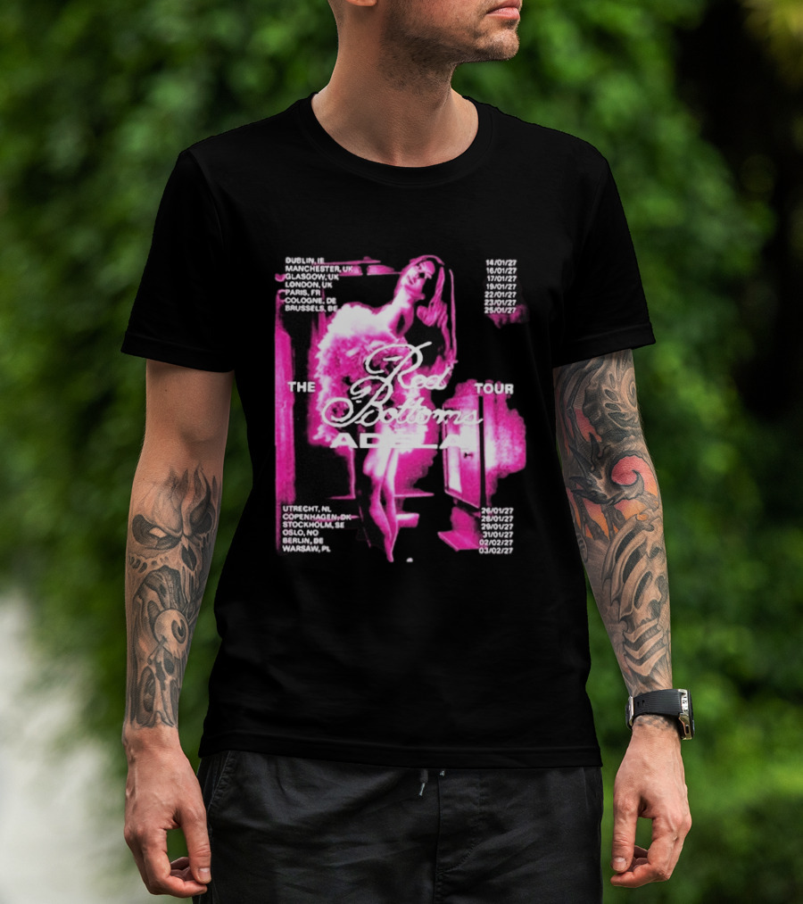 Adela Jergova The Red Bottoms Europe Tour 2026 Dates And Cities T-Shirt