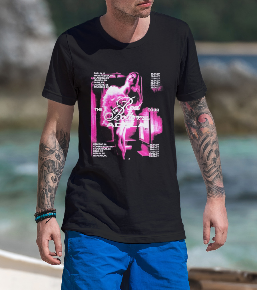 Adela Jergova The Red Bottoms Europe Tour 2026 Dates And Cities T-Shirt