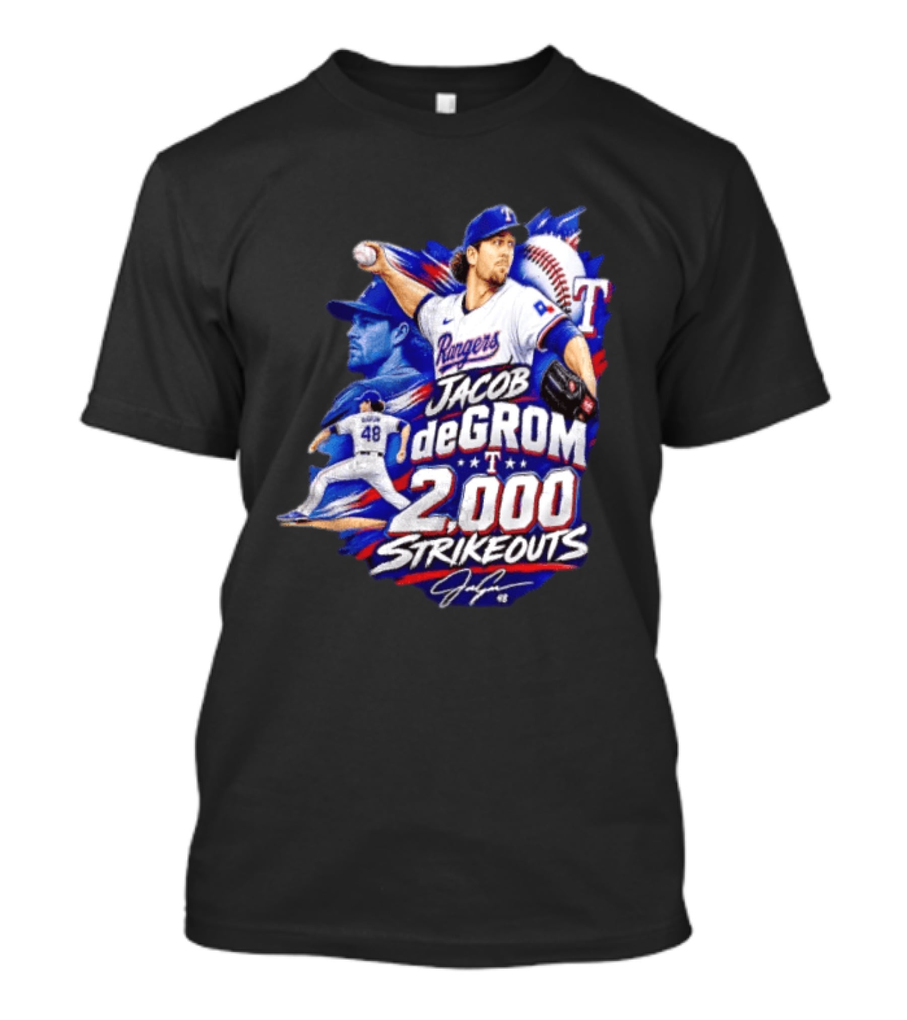 Jacob DeGrom 2 000 Career Strikeouts History Made T-Shirt