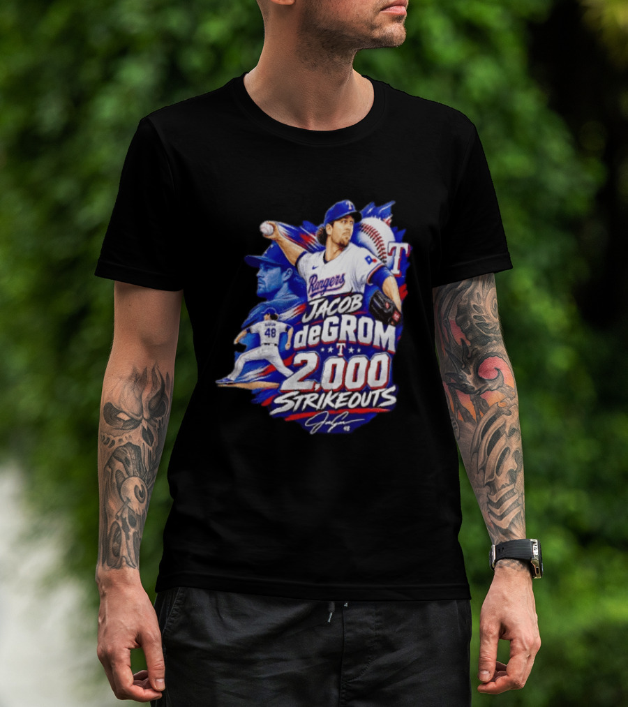 Jacob DeGrom 2 000 Career Strikeouts History Made T-Shirt
