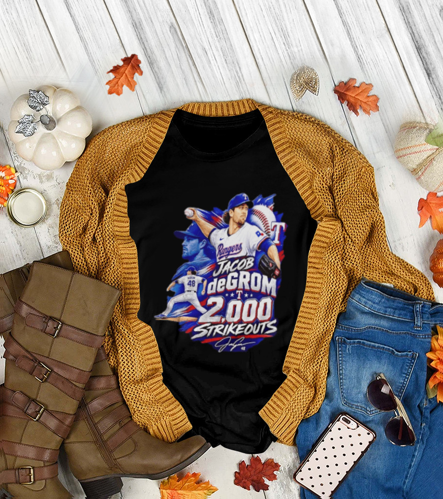Jacob DeGrom 2 000 Career Strikeouts History Made T-Shirt