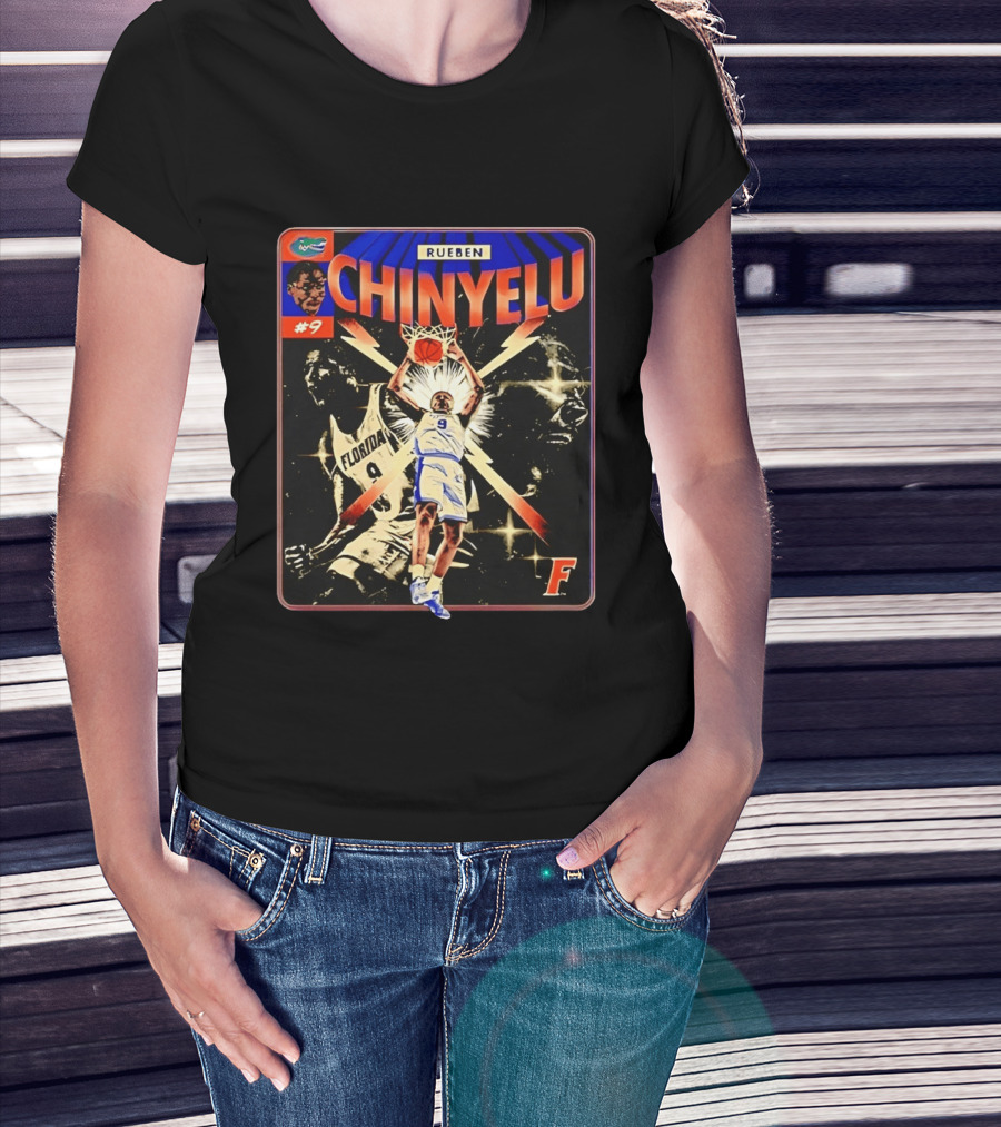 Rueben Chinyelu Florida Gators Basketball #9 NCAA Slam Dunk Star T-Shirt
