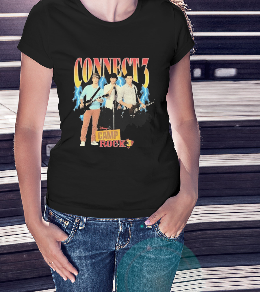 Disney Camp Rock 3 Connect 3 Band Jonas Brothers T-Shirt