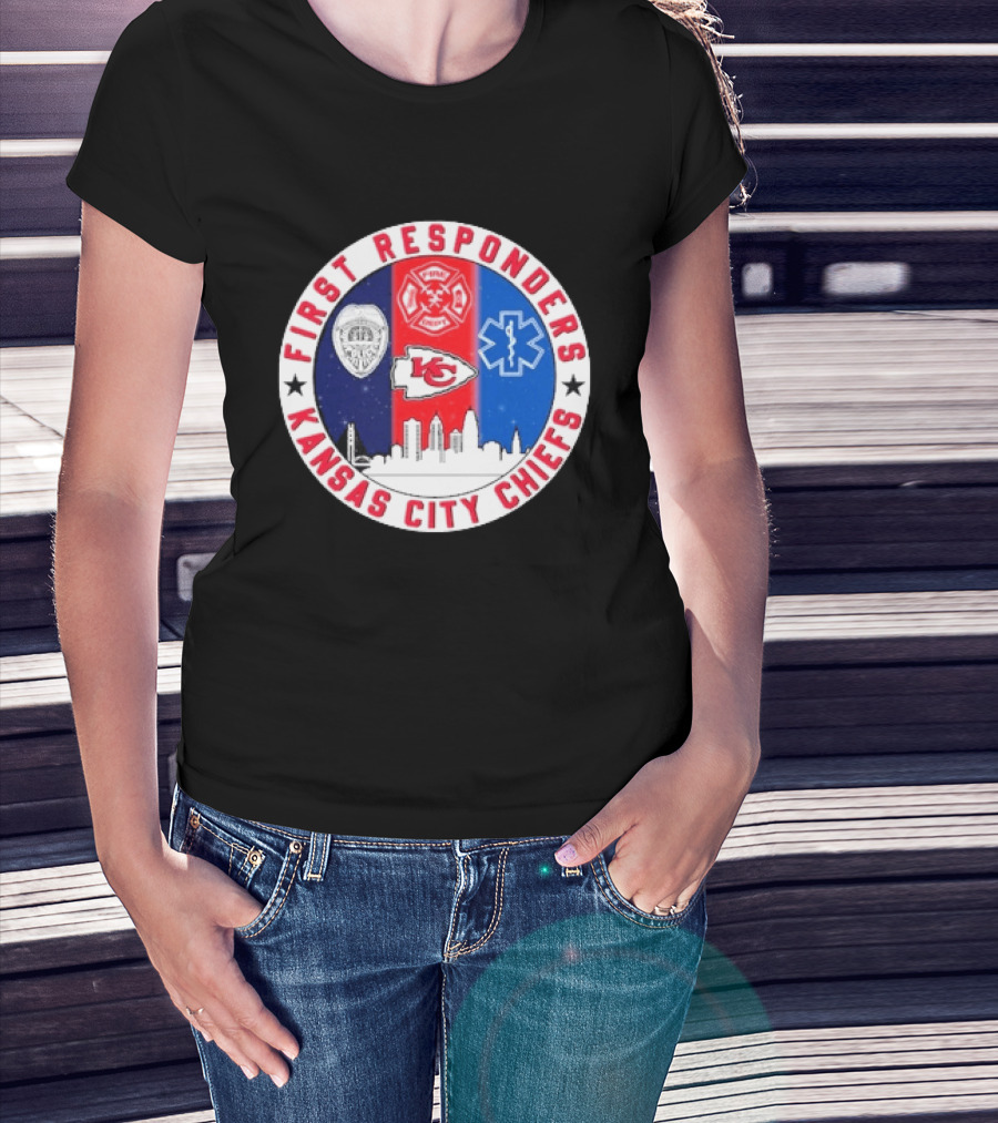 Kansas City Chiefs First Responders 9.11 Never Forget T-Shirt