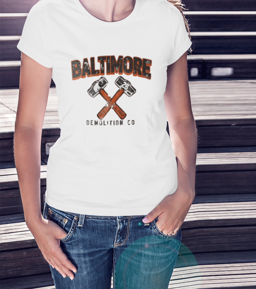 Baltimore Demolition Co Pete Alonso 25 Crossed Hammers Bear T-Shirt