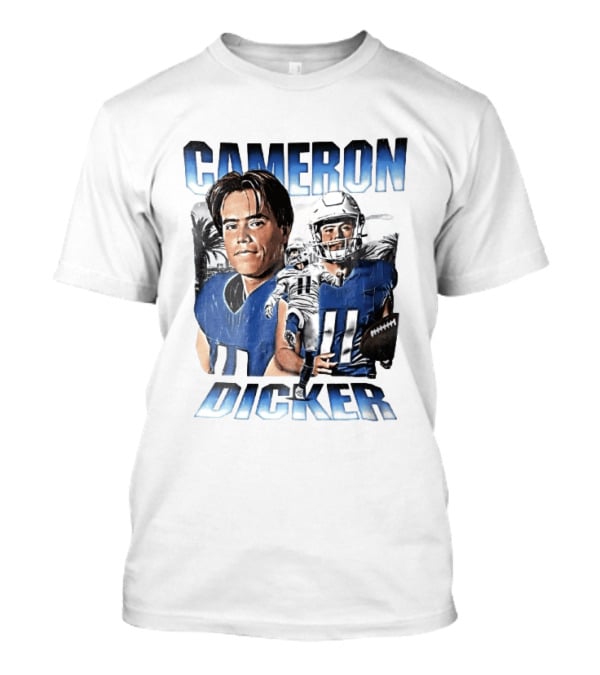 Cameron Dicker Football Palm Trees Player Portraits Kicking Bootleg T-Shirt