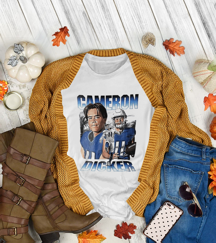 Cameron Dicker Football Palm Trees Player Portraits Kicking Bootleg T-Shirt
