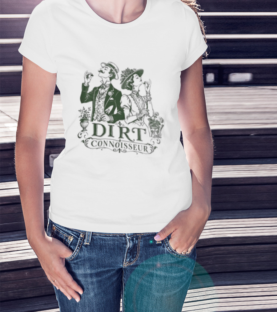 Victorian Couple Dirt Connoisseur Gardening T-Shirt
