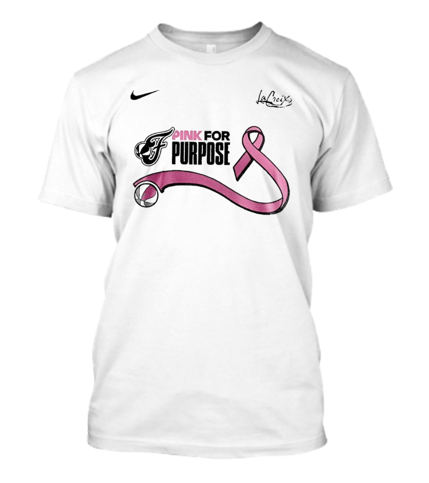 Nike LaCroix Indiana Fever Pink Ribbon Pink For Purpose T-Shirt