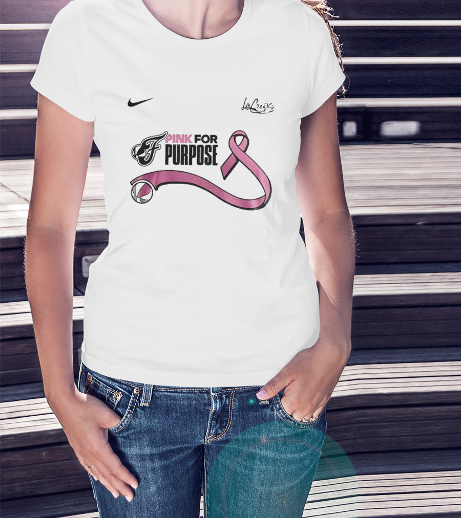 Nike LaCroix Indiana Fever Pink Ribbon Pink For Purpose T-Shirt